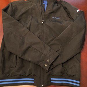 Tommy Hilfiger Black Jacket with Zip Up Hoodie